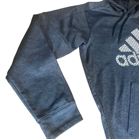 Adidas Team Fleece Logo Hoodie Mens Size Large - Picture 8 of 15